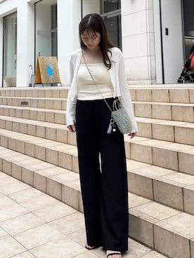 「KOBE LETTUCE」｜「アイテム（カーディガン/ボレロ）」を使った、神戸レタスさん（レディース・160cm）の秋コーディネート