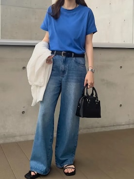 「アイテム（デニムパンツ）」を使った、神戸レタスさん（レディース・152cm）の夏コーディネート