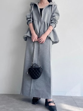 「Petitle（プチレ）の[ 低身長向けサイズ ] ダイバーナロースカート（スカート）」を使った、神戸レタスさん（レディース・148cm）の秋コーディネート