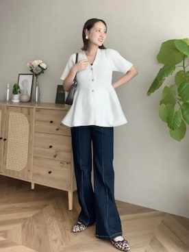 「アイテム（ママ＆ベビー）」を使った、神戸レタスさん（レディース・156cm）の秋コーディネート