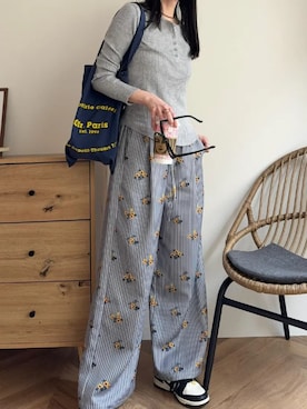 「リブニット」｜神戸レタスさん（レディース・162cm）の春コーディネート
