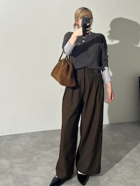 「アイテム（ボストンバッグ）」を使った、神戸レタスさん（レディース・150cm）の秋コーディネート