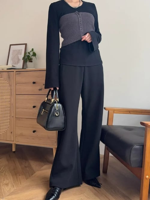 セール】低身長/高身長サイズあり [ 裏起毛 ] 裏フリース暖か錯覚美脚