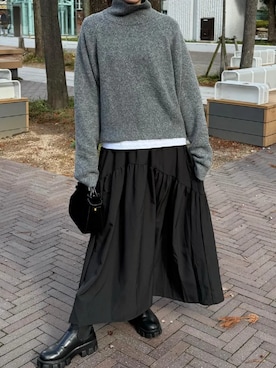 「Petitle（プチレ）のアイテム」を使った、神戸レタスさん（レディース・162cm）の春コーディネート