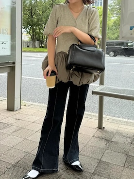 「アイテム（マタニティウェア/グッズ）」を使った、神戸レタスさん（レディース・156cm）の秋コーディネート