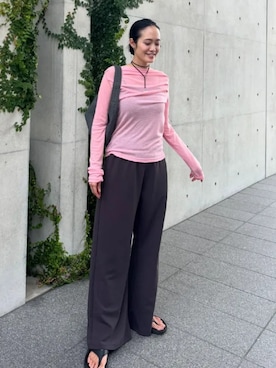 「KOBE LETTUCE（コウベレタス）のアイテム（ニット/セーター）」を使った、神戸レタスさん（レディース・162cm）の秋コーディネート