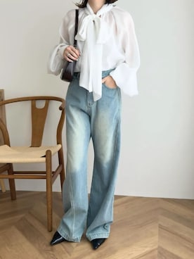 「KOBE LETTUCE（コウベレタス）のアイテム」を使った、神戸レタスさん（レディース・152cm）の春コーディネート