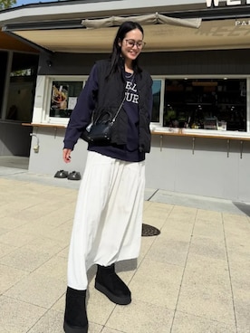 「KOBE LETTUCE」｜「アイテム（ジャケット/アウター）」を使った、神戸レタスさん（レディース・162cm）の冬コーディネート