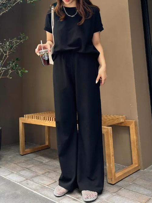 セール】[ 選べる4サイズ ] 錯覚美脚ストレッチワイドパンツ（その他