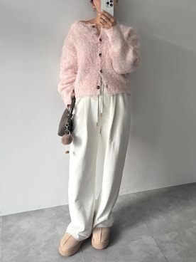 「アイテム（サンダル）」を使った、神戸レタスさん（レディース・158cm）の冬コーディネート