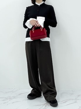 「KOBE LETTUCE」｜「アイテム（カーディガン/ボレロ）」を使った、神戸レタスさん（レディース・152cm）の冬コーディネート