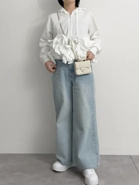 「Petitle（プチレ）のアイテム」を使った、神戸レタスさん（レディース・152cm）の春コーディネート