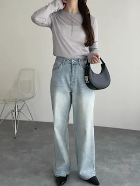 「KOBE LETTUCE（コウベレタス）のアイテム」を使った、神戸レタスさん（レディース・158cm）の春コーディネート