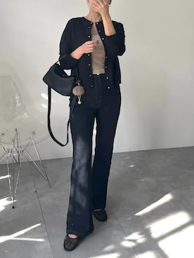 「アイテム（チャーム）」を使った、神戸レタスさん（レディース・158cm）の秋コーディネート