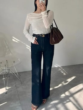 「インディゴデニム」｜神戸レタスさん（レディース・158cm）の秋コーディネート