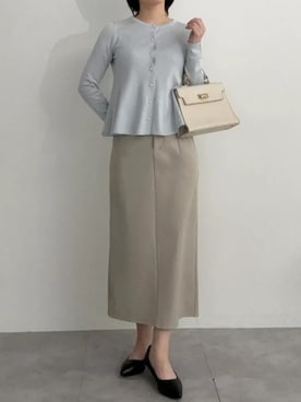 「Iラインスカート」｜神戸レタスさん（レディース・152cm）の春コーディネート