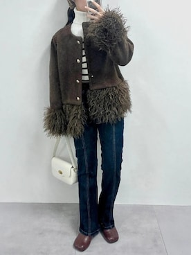 「Petitle（プチレ）のアイテム」を使った、神戸レタスさん（レディース・148cm）の冬コーディネート