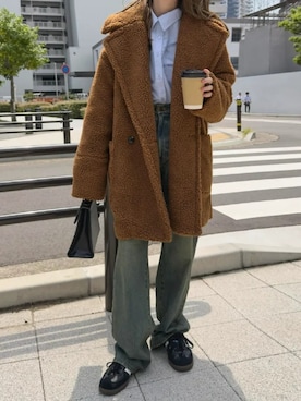 「アイテム（チェスターコート）」を使った、神戸レタスさん（レディース・152cm）の秋コーディネート