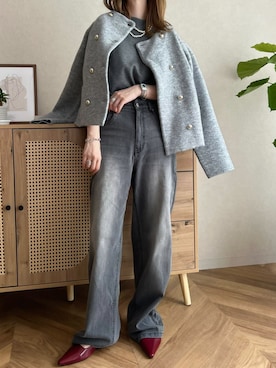 「KOBE LETTUCE（コウベレタス）のアイテム（ジャケット/アウター）」を使った、神戸レタスさん（レディース・152cm）の秋コーディネート