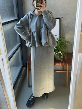 「アイテム（パーカー）」を使った、神戸レタスさん（レディース・153cm）の秋コーディネート