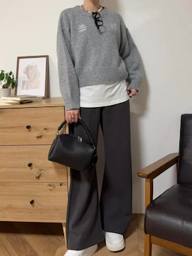 「KOBE LETTUCE（コウベレタス）のアイテム」を使った、神戸レタスさん（レディース・162cm）の春コーディネート