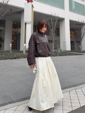 「Petitle（プチレ）のアイテム」を使った、神戸レタスさん（レディース・153cm）の春コーディネート