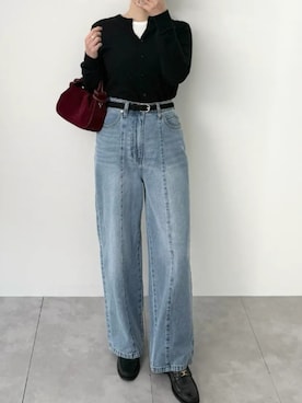 「KOBE LETTUCE（コウベレタス）のアイテム（バッグ）」を使った、神戸レタスさん（レディース・158cm）の冬コーディネート