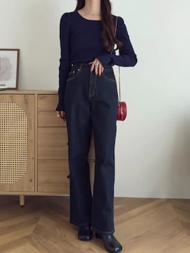 「KOBE LETTUCE（コウベレタス）のアイテム」を使った、神戸レタスさん（レディース・158cm）の春コーディネート