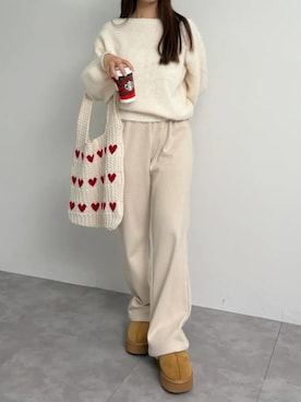 「KOBE LETTUCE（コウベレタス）のアイテム」を使った、神戸レタスさん（レディース・157cm）の冬コーディネート