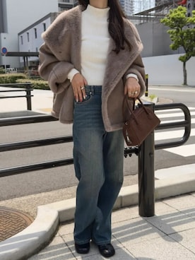 「KOBE LETTUCE」｜「アイテム（ジャケット/アウター）」を使った、神戸レタスさん（レディース・158cm）の秋コーディネート