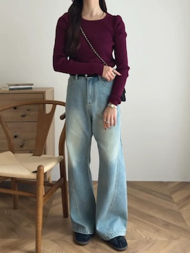 「KOBE LETTUCE（コウベレタス）のアイテム」を使った、神戸レタスさん（レディース・158cm）の冬コーディネート