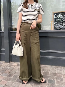 「KOBE LETTUCE（コウベレタス）のアイテム（ニット/セーター）」を使った、神戸レタスさん（レディース・152cm）の秋コーディネート