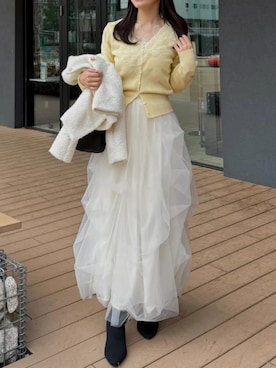 「KOBE LETTUCE（コウベレタス）のアイテム」を使った、神戸レタスさん（レディース・155cm）の春コーディネート