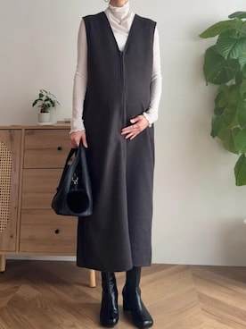 「アイテム（ママ＆ベビー）」を使った、神戸レタスさん（レディース・162cm）の冬コーディネート