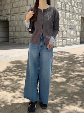 「KOBE LETTUCE（コウベレタス）のアイテム（ニット/セーター）」を使った、神戸レタスさん（レディース・158cm）の秋コーディネート