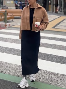 「KOBE LETTUCE（コウベレタス）のアイテム（ジャケット/アウター）」を使った、神戸レタスさん（レディース・158cm）の冬コーディネート