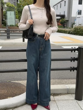 「KOBE LETTUCE（コウベレタス）のアイテム」を使った、神戸レタスさん（レディース・158cm）の冬コーディネート