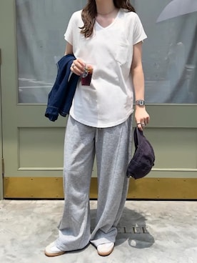 「アイテム（スウェットパンツ）」を使った、神戸レタスさん（レディース・152cm）の夏コーディネート