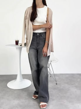 「ストレートデニム」｜神戸レタスさん（レディース・158cm）の秋コーディネート