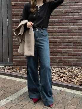 「KOBE LETTUCE（コウベレタス）のアイテム」を使った、神戸レタスさん（レディース・152cm）の春コーディネート