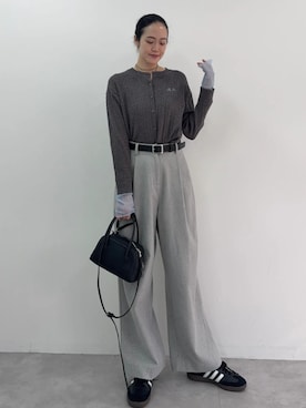 「KOBE LETTUCE（コウベレタス）のアイテム（ニット/セーター）」を使った、神戸レタスさん（レディース・162cm）の秋コーディネート