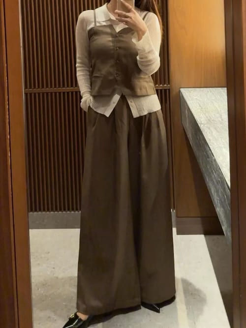 【マッシモドゥッティ】上下セットアップ♪リネンベスト＆パンツ Massimo Dutti(マッシモドゥッティ) パンツ(レディース) - 海外
