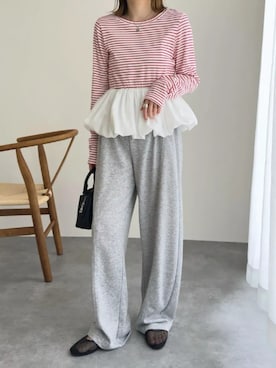 「KOBE LETTUCE（コウベレタス）のアイテム」を使った、神戸レタスさん（レディース・152cm）の春コーディネート