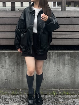 「KOBE LETTUCE（コウベレタス）のアイテム（ジャケット/アウター）」を使った、神戸レタスさん（レディース・157cm）の秋コーディネート