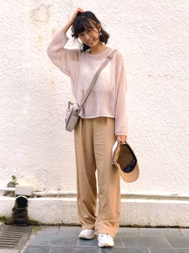 「plain-me（プレインミー）のアイテム（バッグ）」を使った、Viboさん（レディース・157cm）の春コーディネート