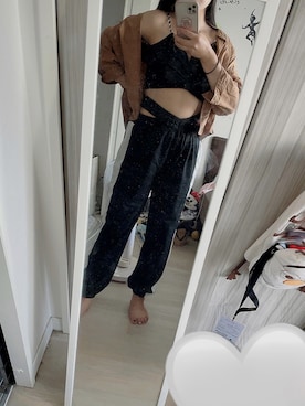 「フェスコーデ」｜「アイテム（ジャージ）」を使った、haruさん（レディース・154cm）の秋コーディネート