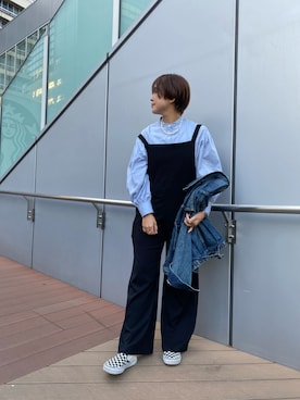 「SHENERY」｜「アイテム（デニムジャケット）」を使った、KOIDE_158cmさん（レディース・158cm）の秋コーディネート