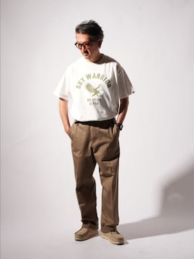「Alpha Industries（アルファインダストリーズ）のアイテム」を使った、t頭さん（メンズ・171cm）の夏コーディネート