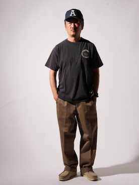 「Alpha Industries（アルファインダストリーズ）のアイテム」を使った、t頭さん（メンズ・171cm）の夏コーディネート