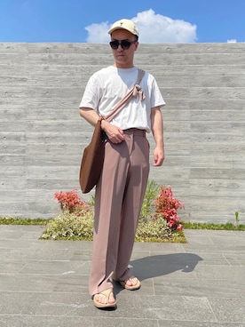 「ami（アミ）のアイテム（帽子）」を使った、KEIさん（メンズ・168cm）の夏コーディネート
